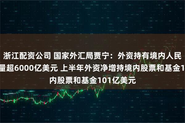 浙江配资公司 国家外汇局贾宁：外资持有境内人民币债券存量超6000亿美元 上半年外资净增持境内股票和基金101亿美元